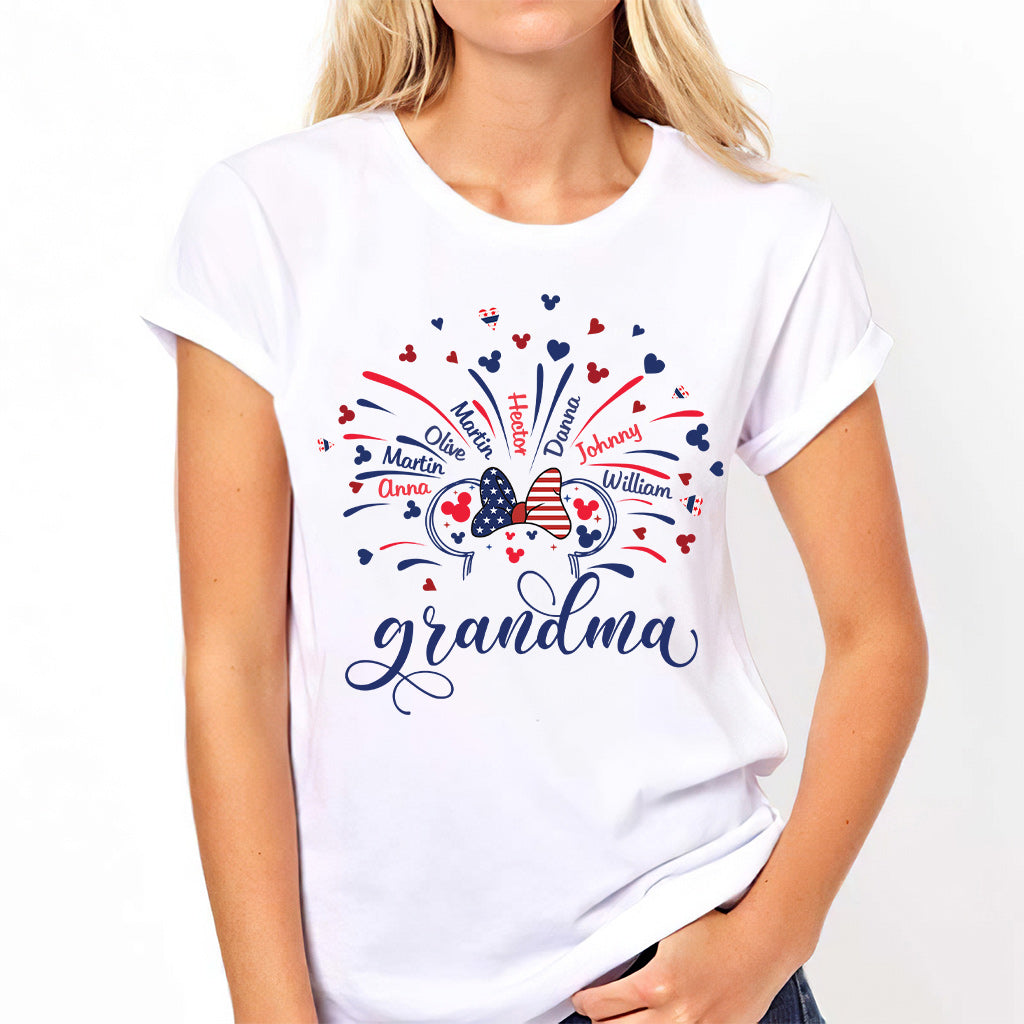 Firework America Mouse Flag - Personalized Mouse T-shirt And Hoodie