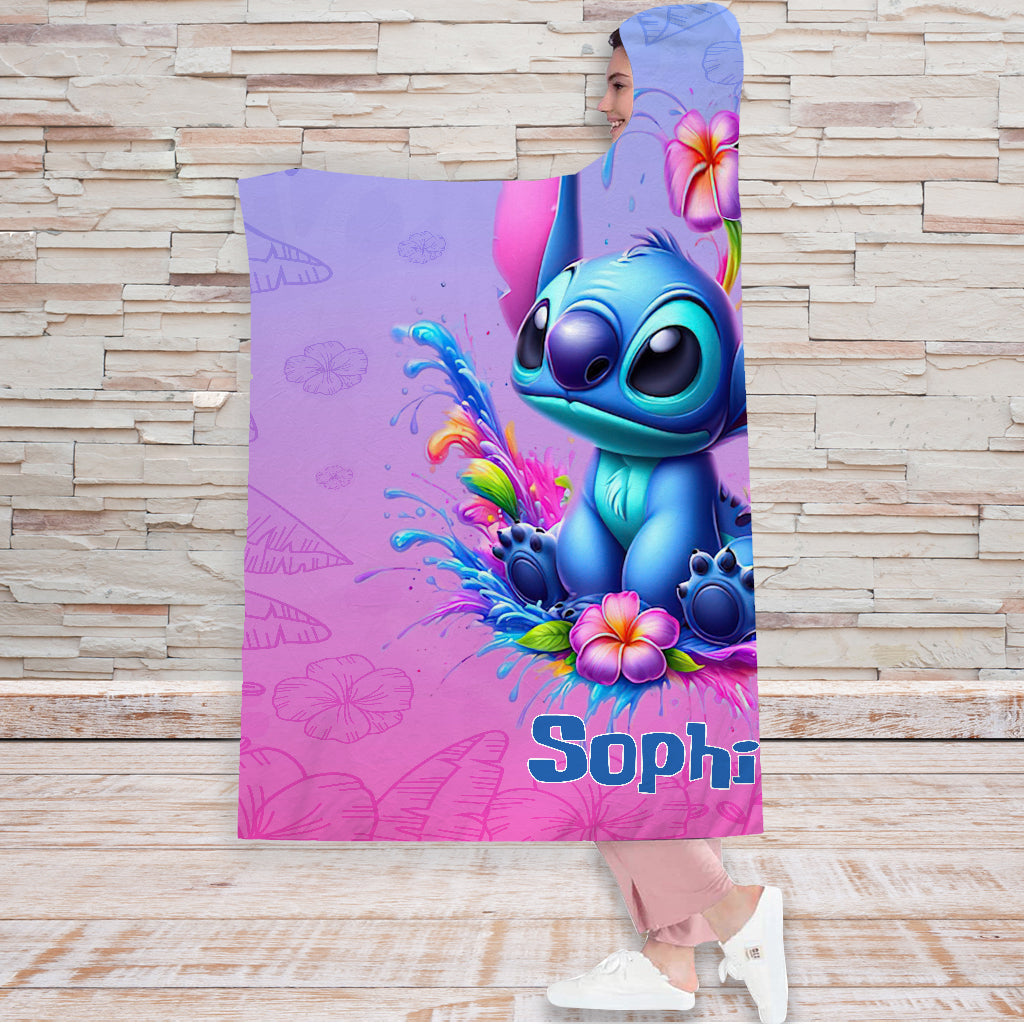 Blue Ohana - Personalized Ohana Hooded Blanket