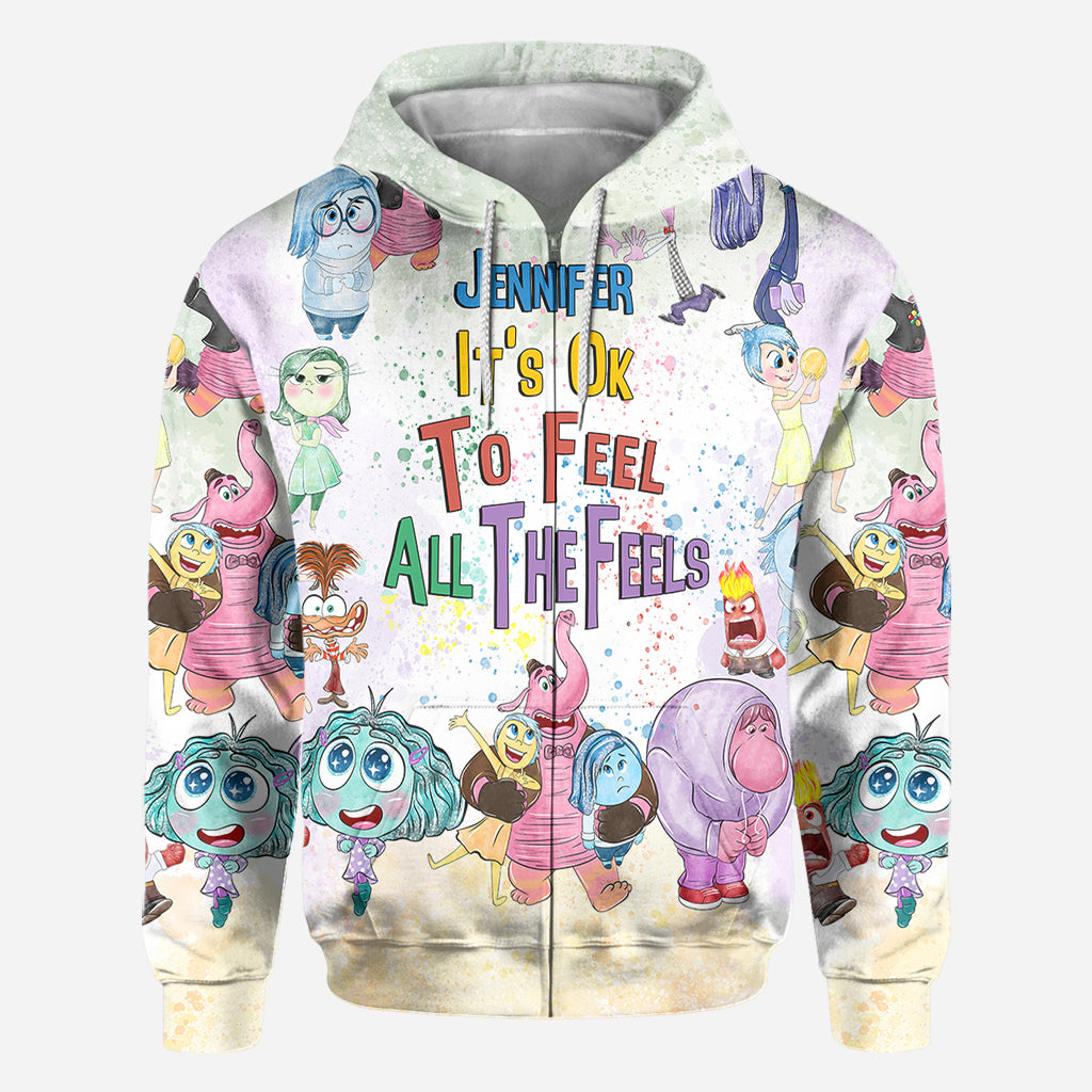 It's Ok To Feel All The Feels - Personalized All Over Shirt