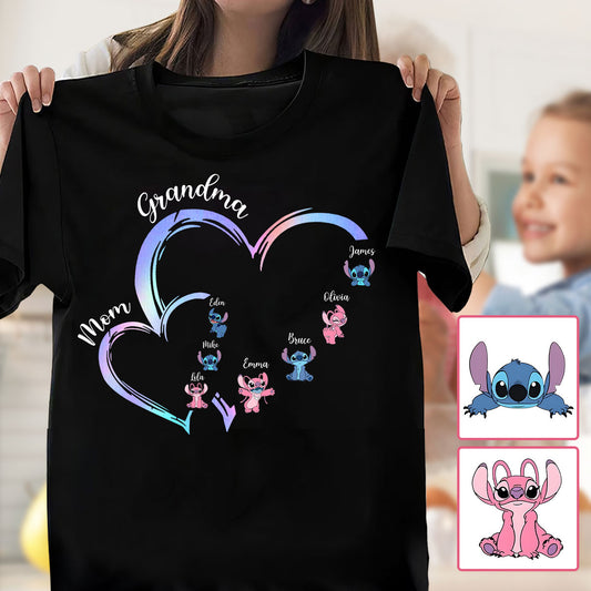 First Mom Now Grandma Alien Version - Personalized Ohana T-shirt And Hoodie