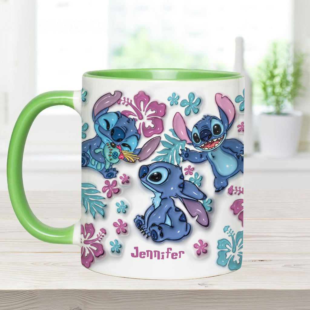 Blue Ohana - Personalized Ohana Accent Mug