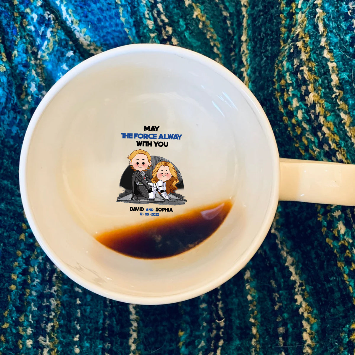 May The Force Be With You - Personalized The Force Hidden Message Mug