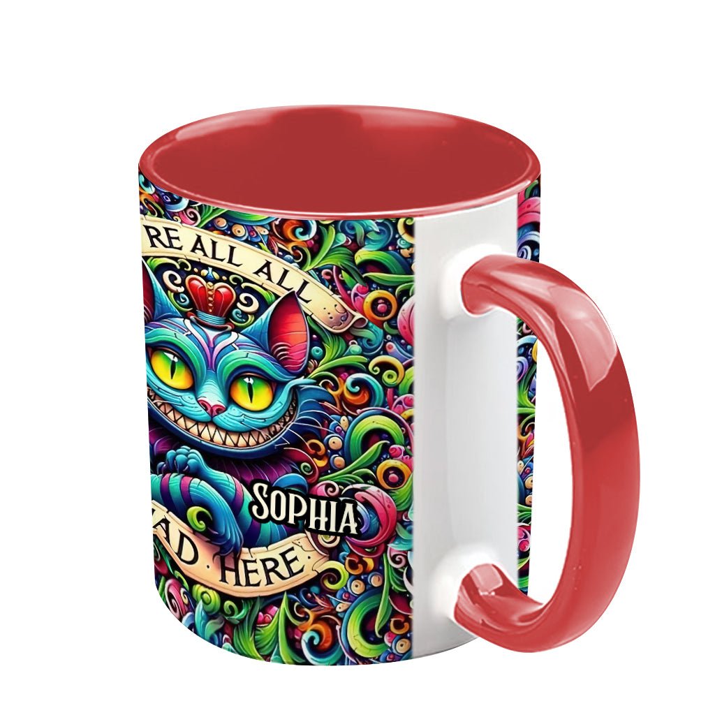 We're All Mad Here - Personalized Mouse Accent Mug