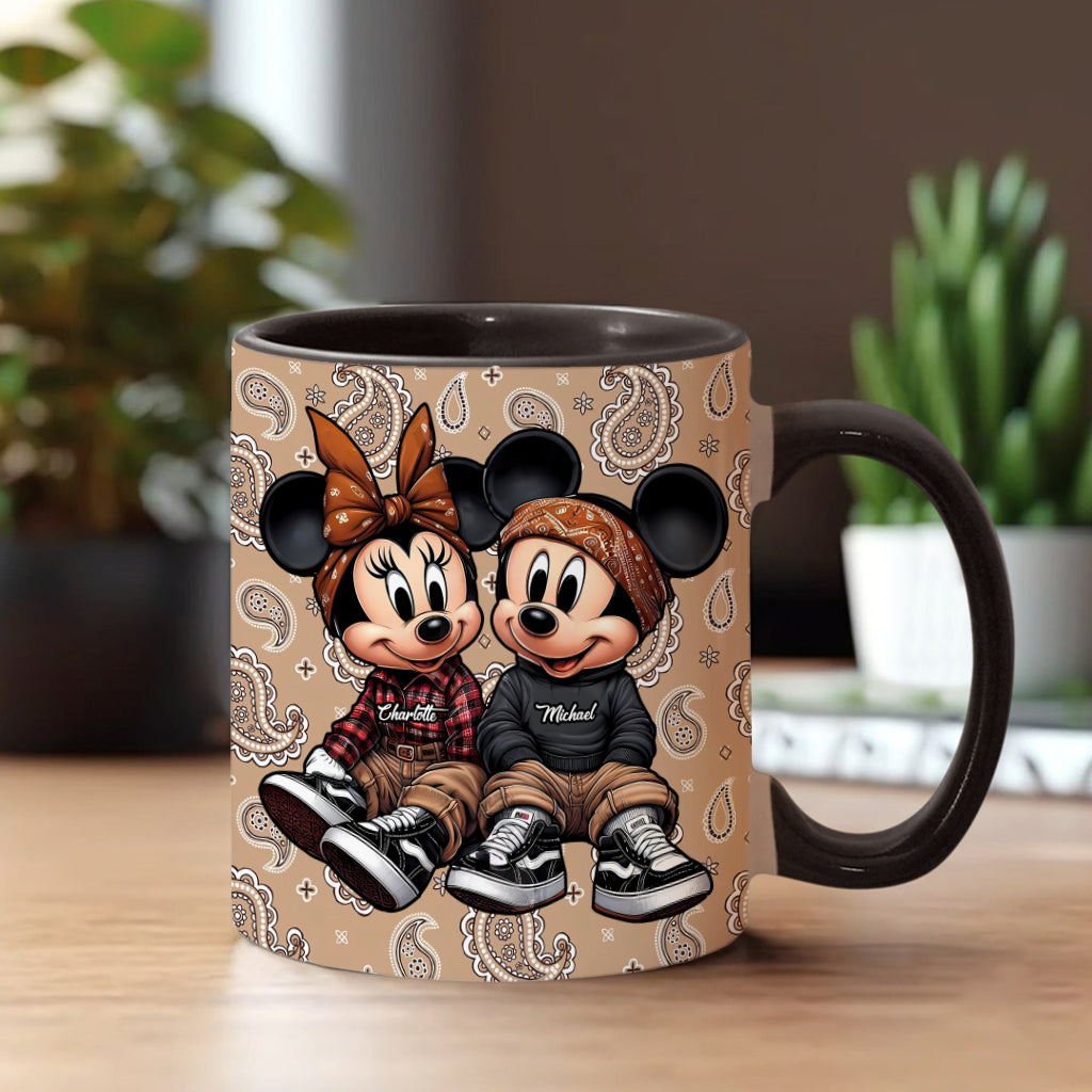 Chicano Mouse Couple - Personalized Mouse Accent Mug