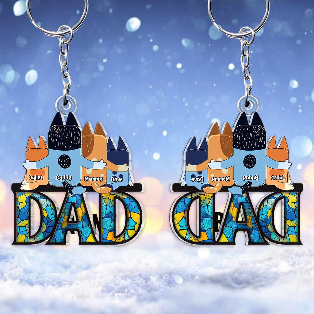 Cool Dad - Personalized Father Custom Shaped Keychain