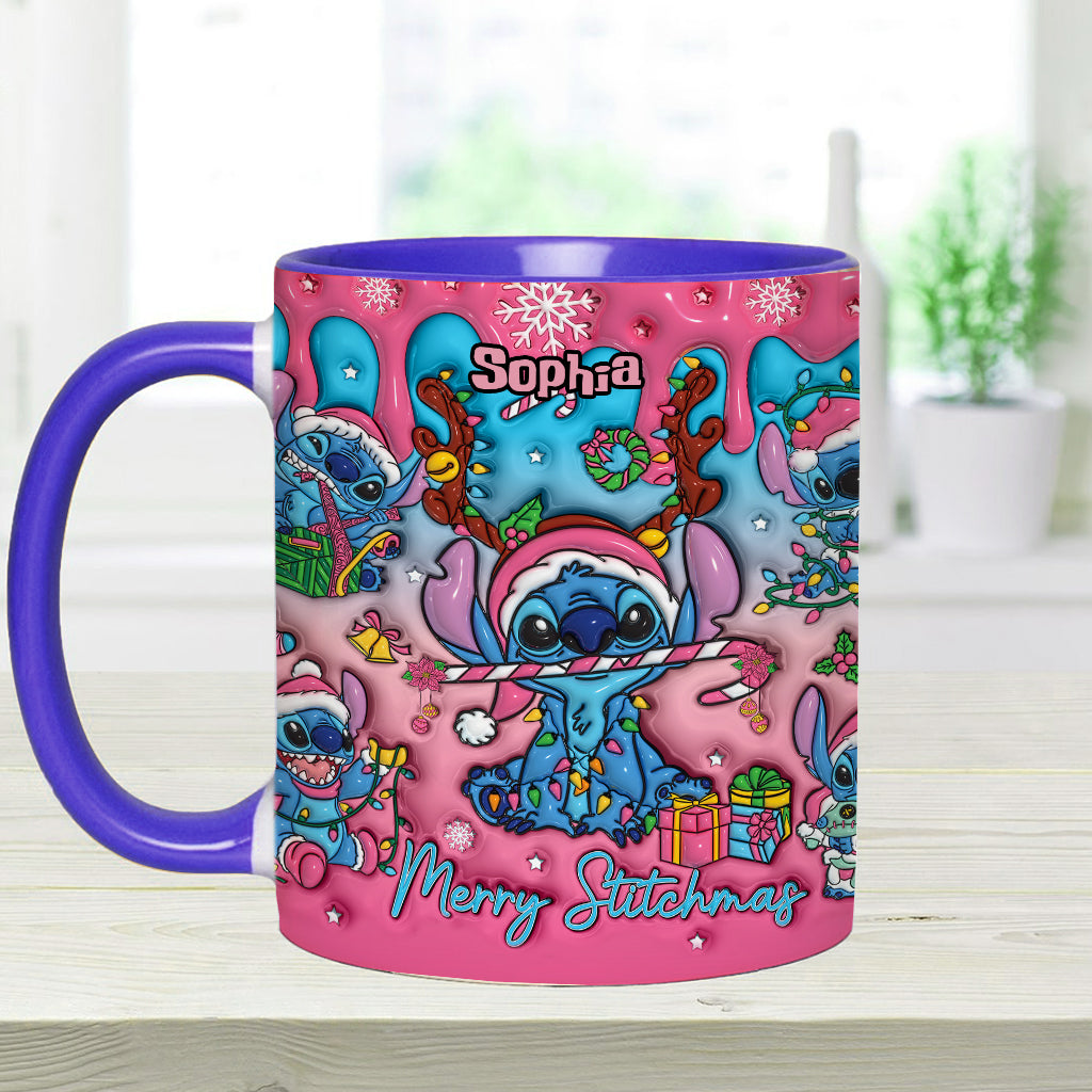 Merry Stitchmas - Personalized Ohana Accent Mug