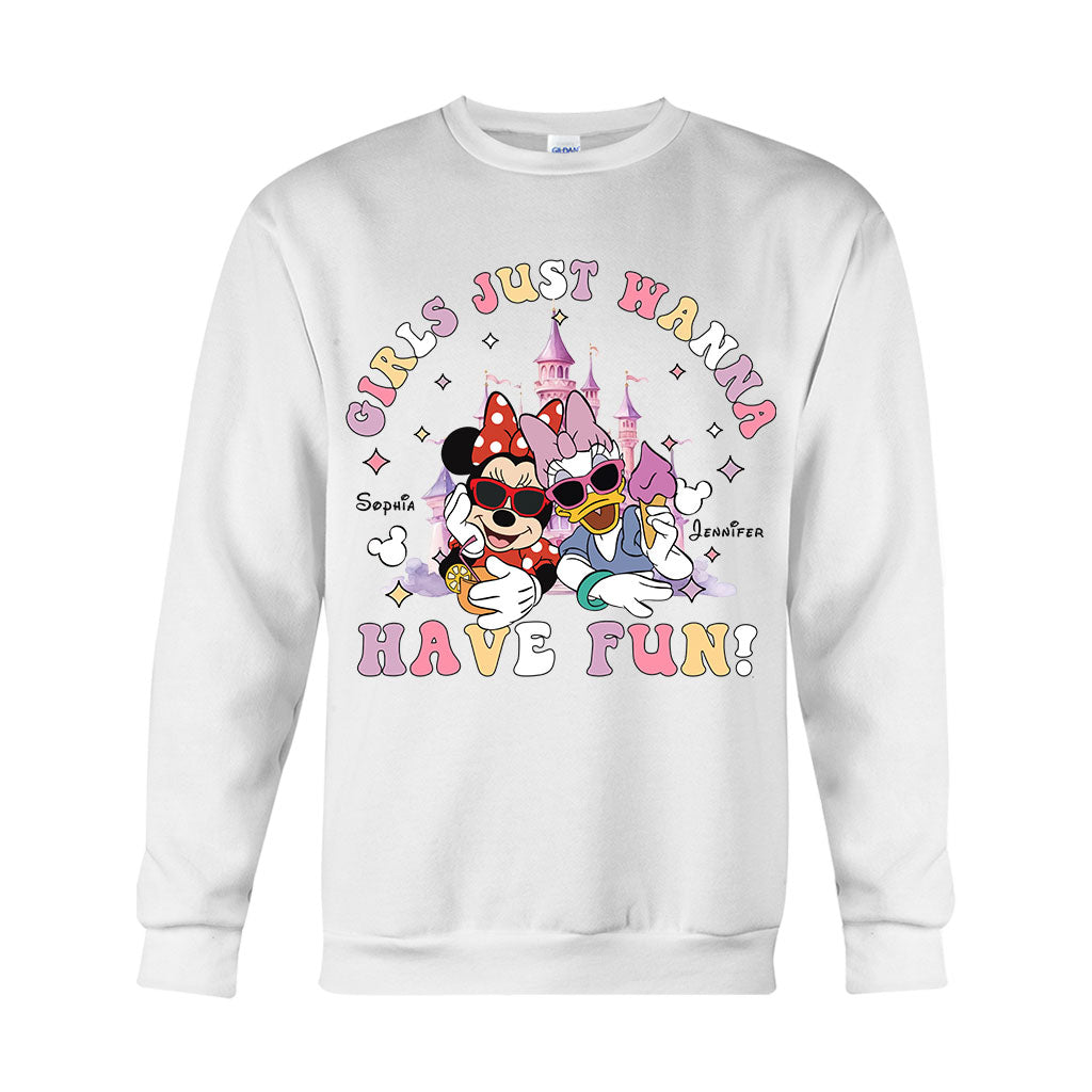 Girls Just Wanna Have Fun - Personalized Mouse T-shirt And Hoodie