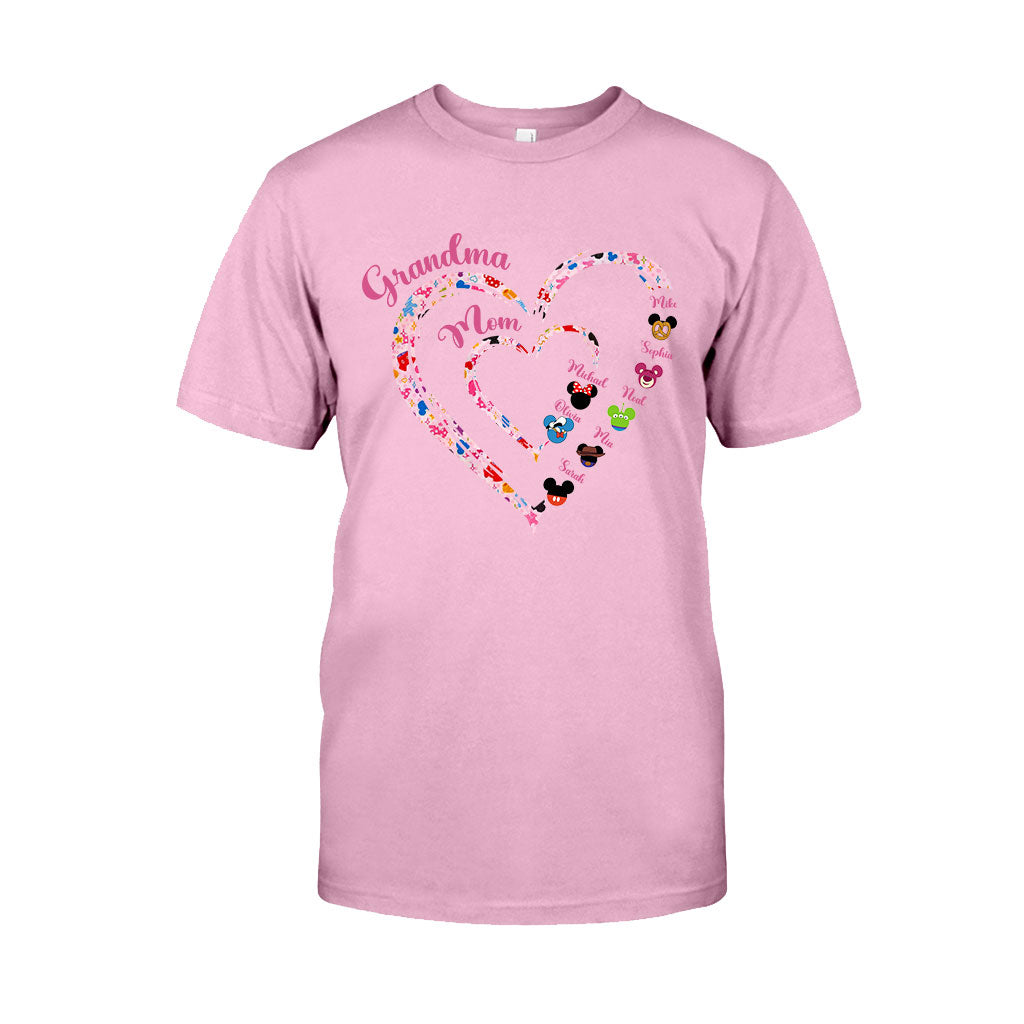 Happiest Grandma - Personalized Mouse T-shirt And Hoodie