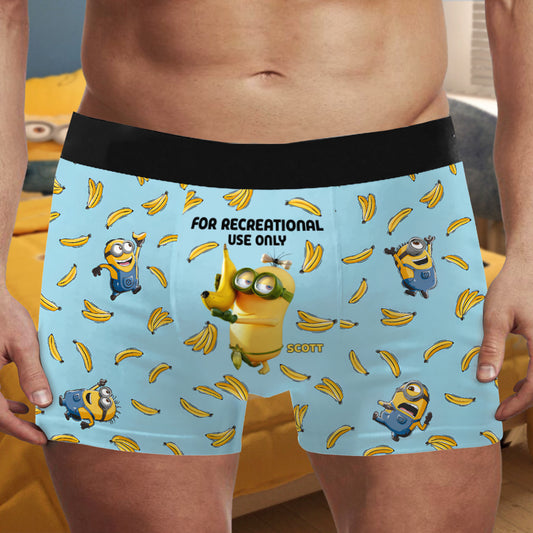 For Recreational Use Only Yellow Monster - Personalized Men’s Boxer Briefs