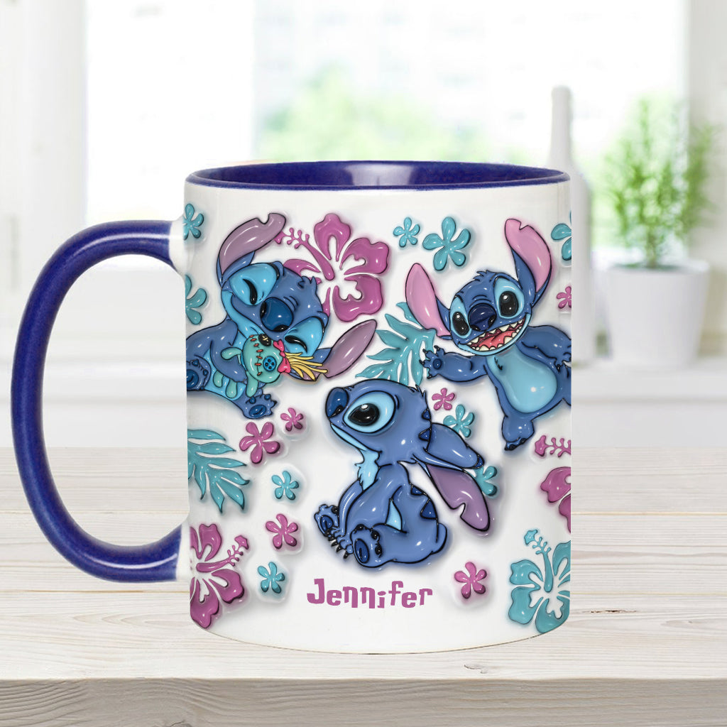 Blue Ohana - Personalized Ohana Accent Mug