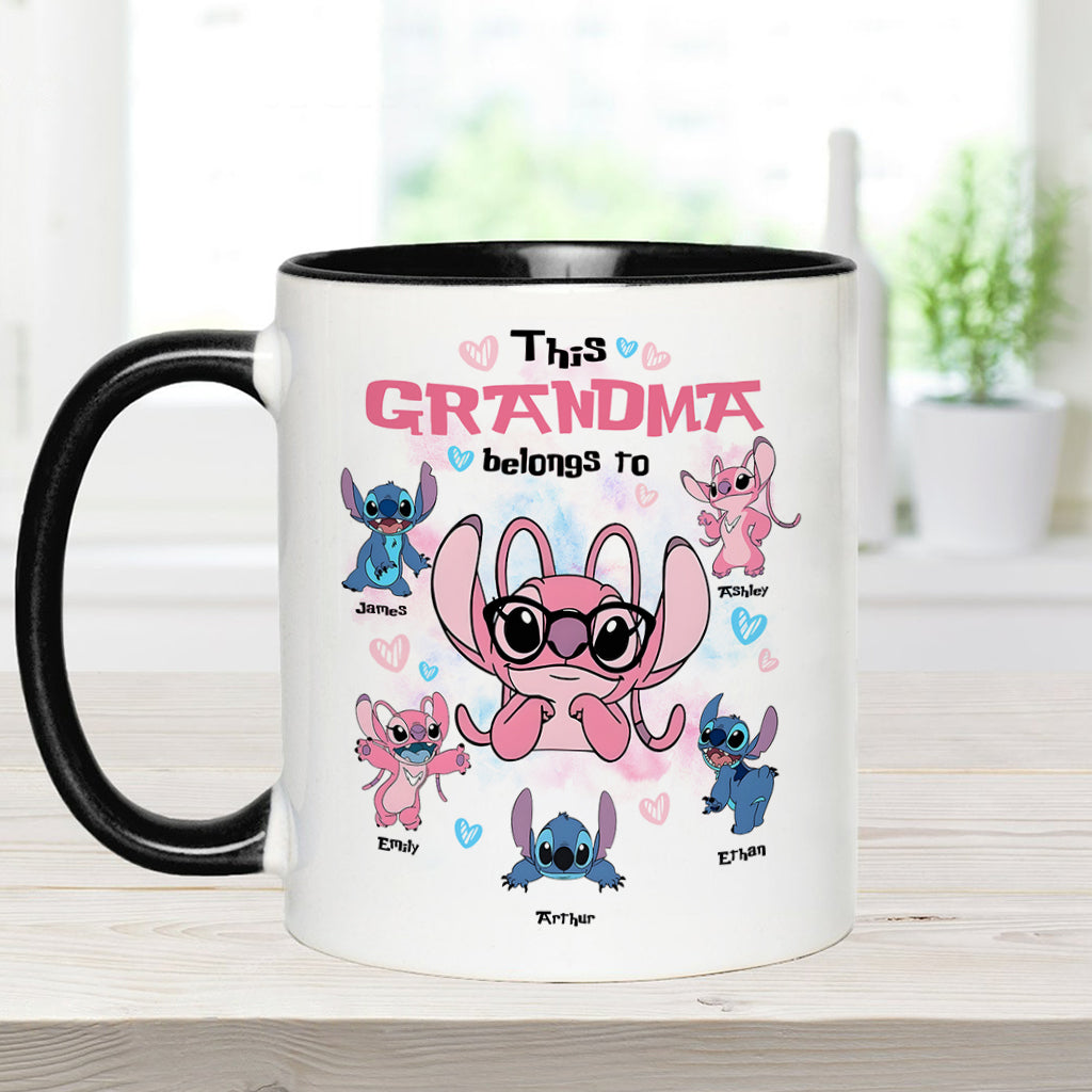 This Grandma Belongs To Custom Any Title - Personalized Mouse Accent Mug