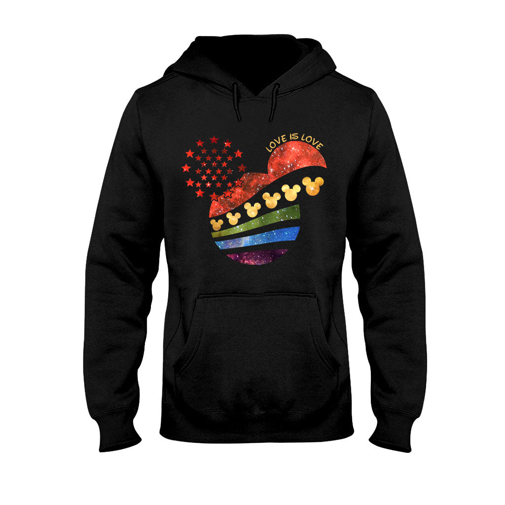 Mouse Head Galaxy Rainbow - LGBT Support T-shirt And Hoodie