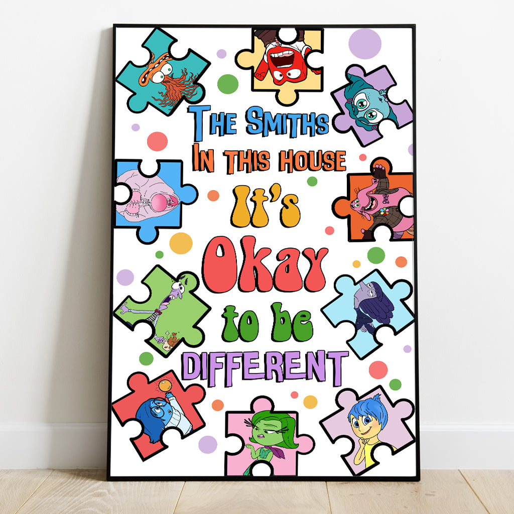 It's Okay To Be Different - Personalized Canvas And Poster
