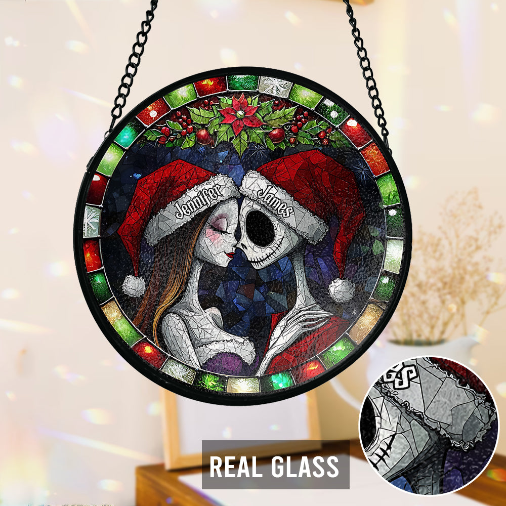 All I Want For Christmas - Personalized Nightmare Stained Glass Suncatcher