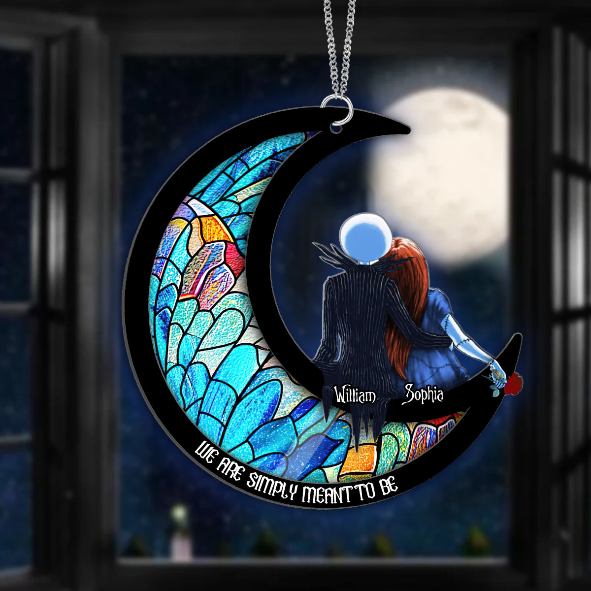 We Are Simply Meant To Be - Personalized Nightmare 2 Layered Window Hanging Suncatcher