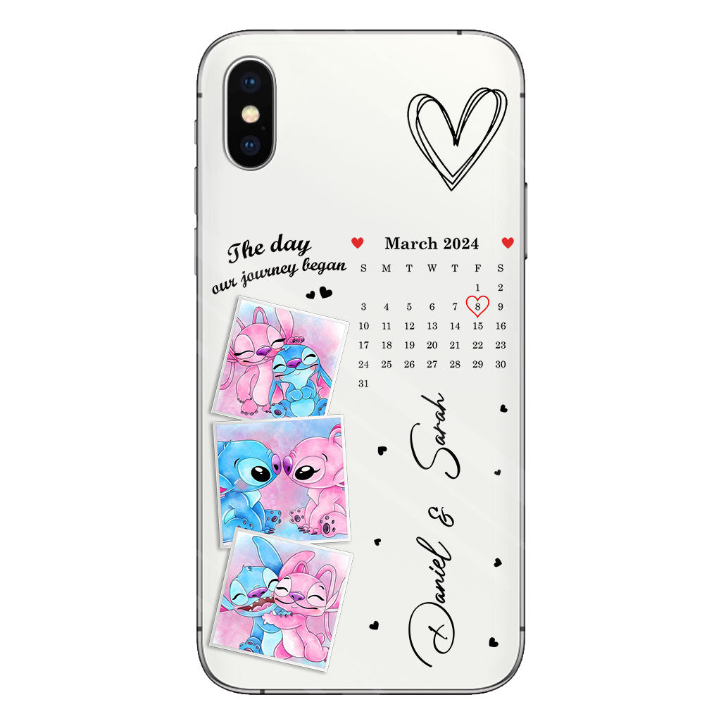 The Day Our Journey Began Ohana Calendar Custom - Personalized Ohana Clear Phone Case