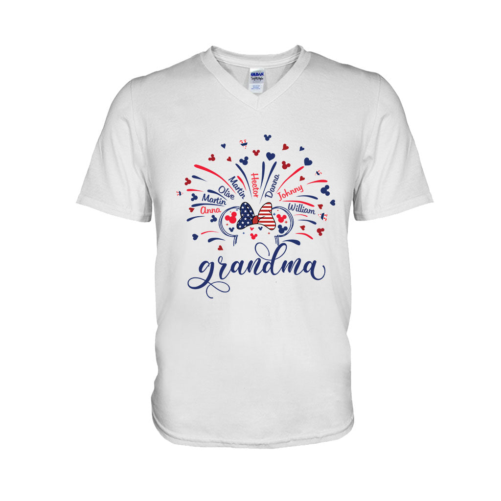 Firework America Mouse Flag - Personalized Mouse T-shirt And Hoodie