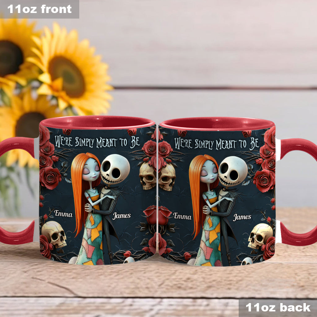 We're Simply Meant To Be - Personalized Nightmare Accent Mug