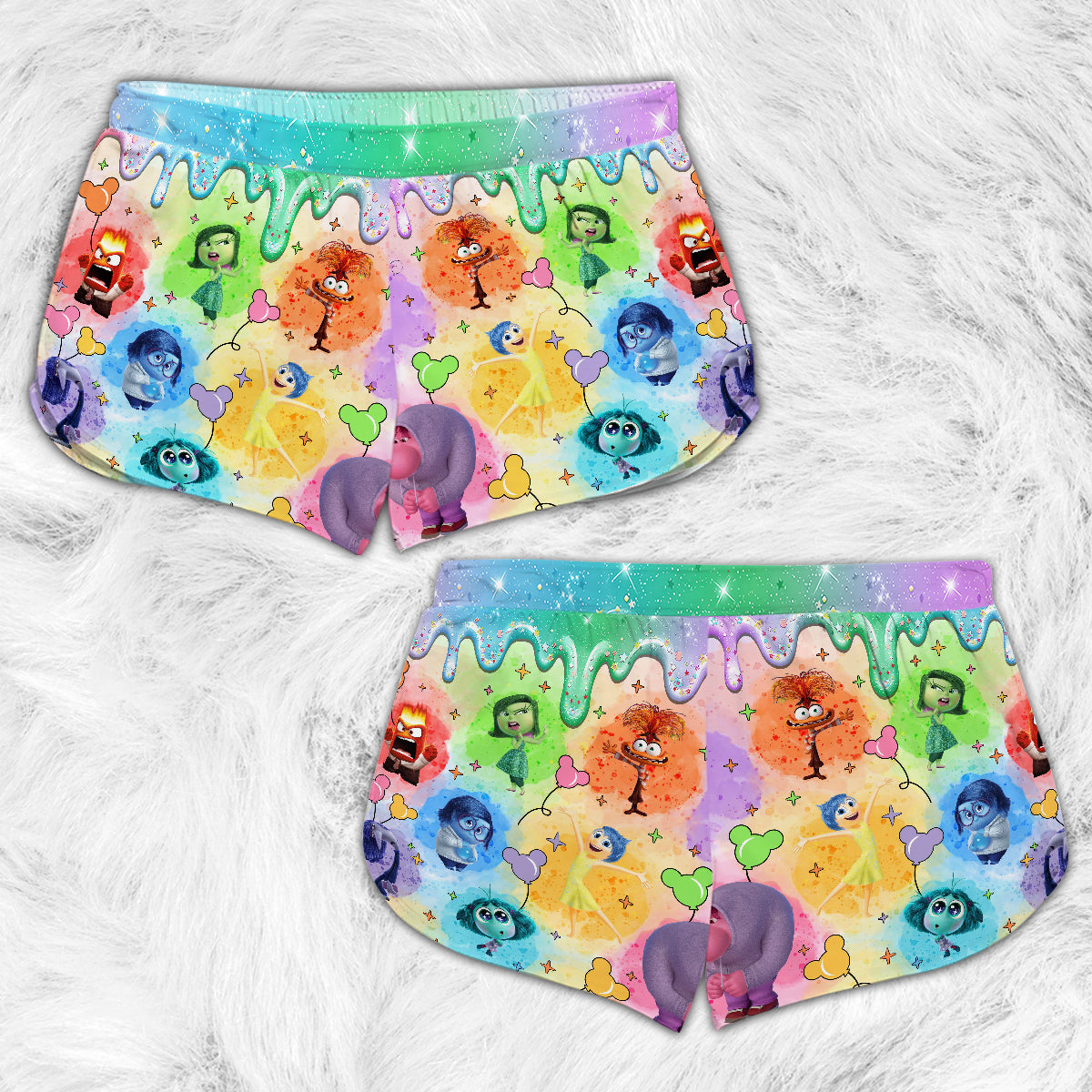 It's Ok To Feel All The Feels - Personalized Inside Out All Over Shirt & Women Shorts