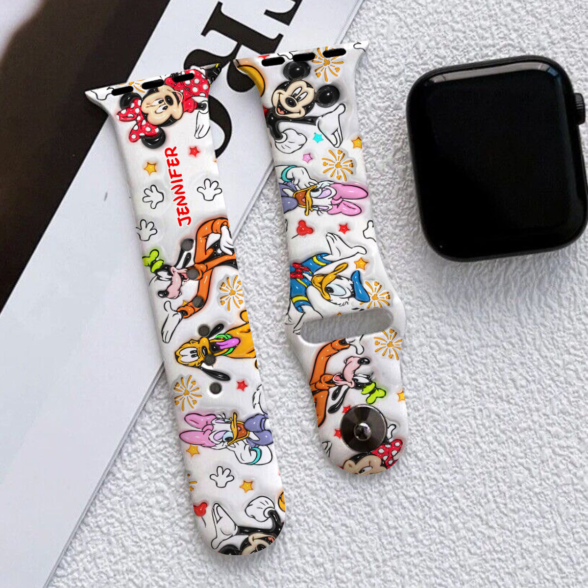 Puffy Mouse Ears - Personalized Mouse Apple Watch Band