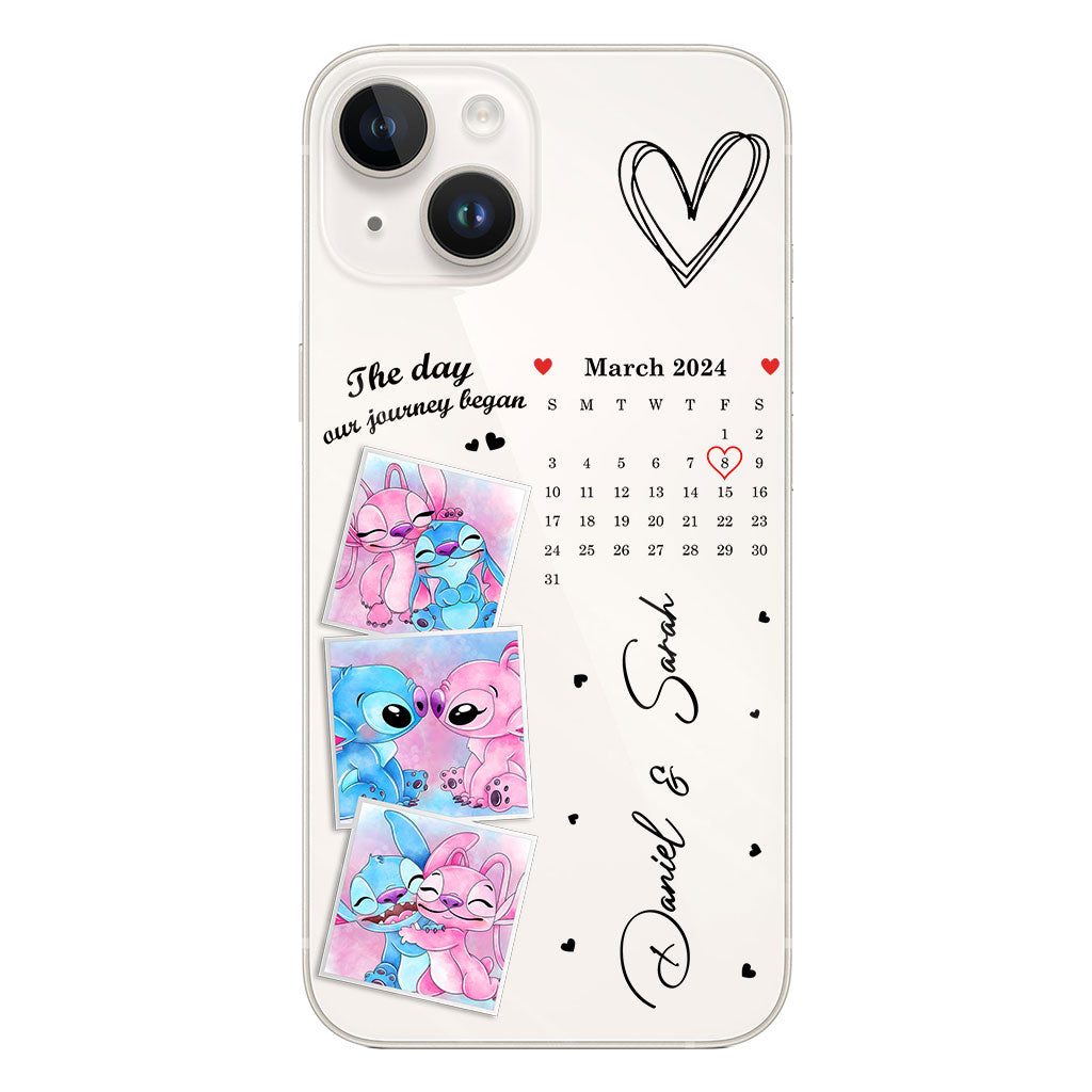 The Day Our Journey Began Ohana Calendar Custom - Personalized Ohana Clear Phone Case