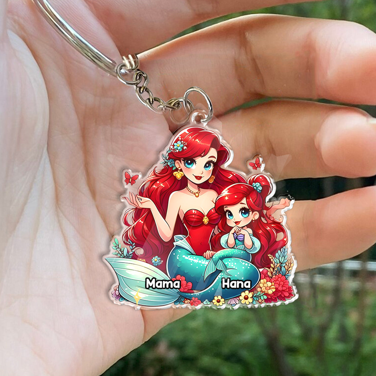 Chicano Royal Mother & Daughter - Personalized Mouse Keychain