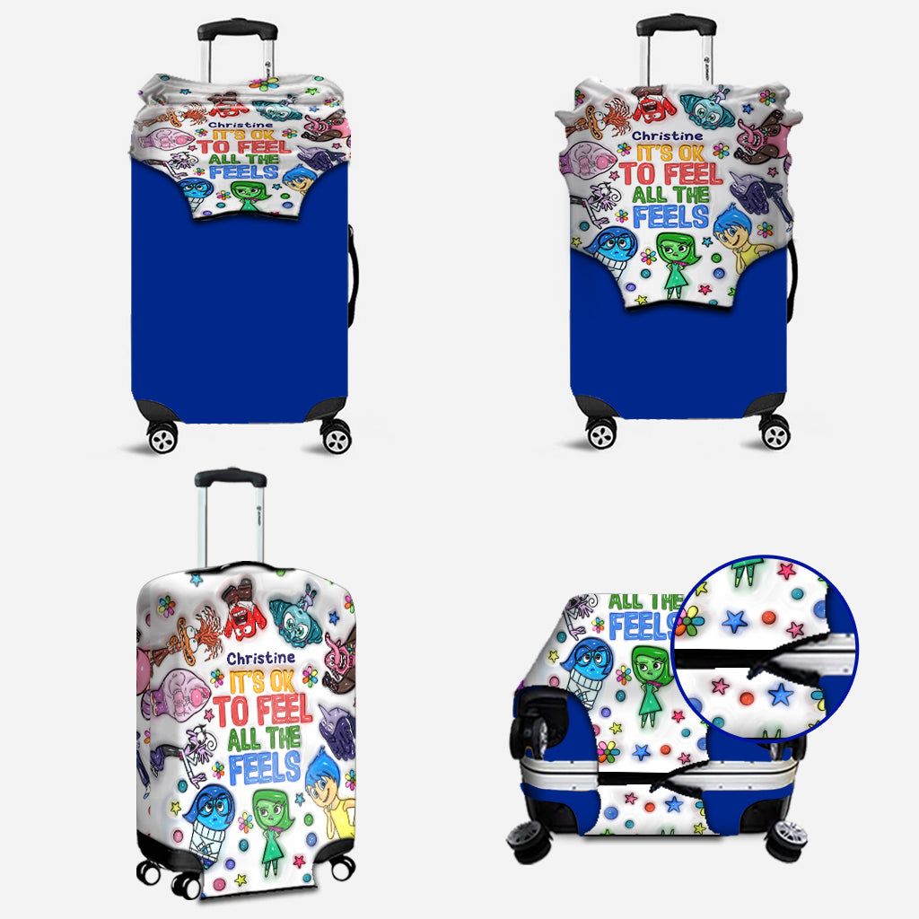 It's Ok To Feel All The Feels - Personalized Luggage Cover