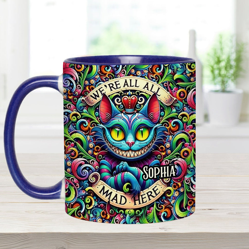We're All Mad Here - Personalized Mouse Accent Mug