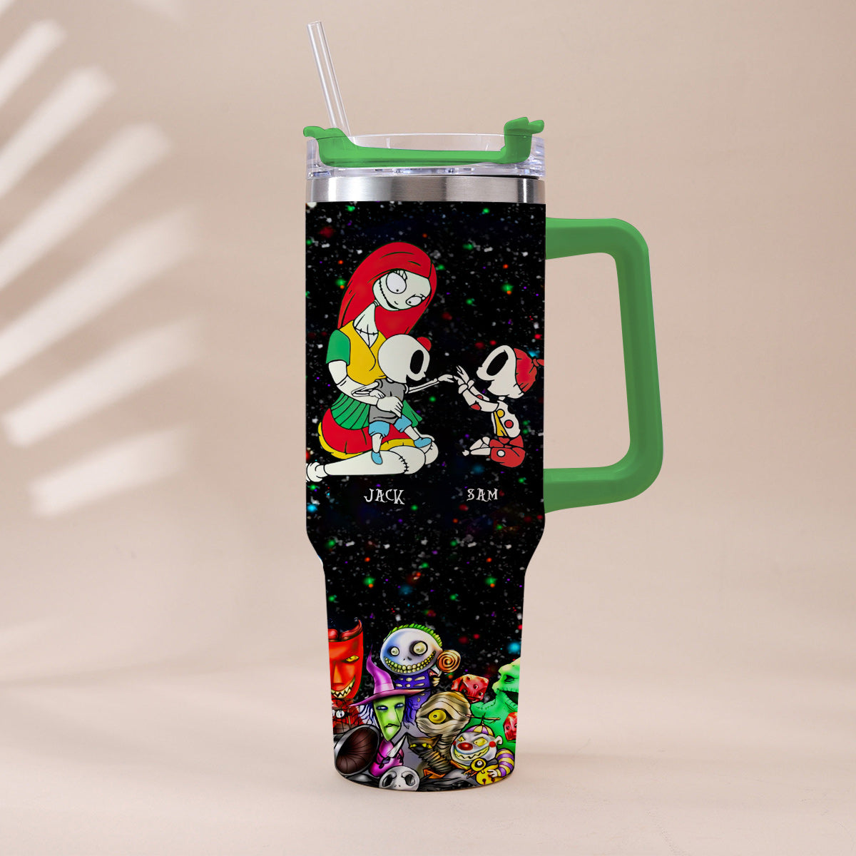 Mother Father Family Of Nightmares - Personalized Nightmare Tumbler With Handle