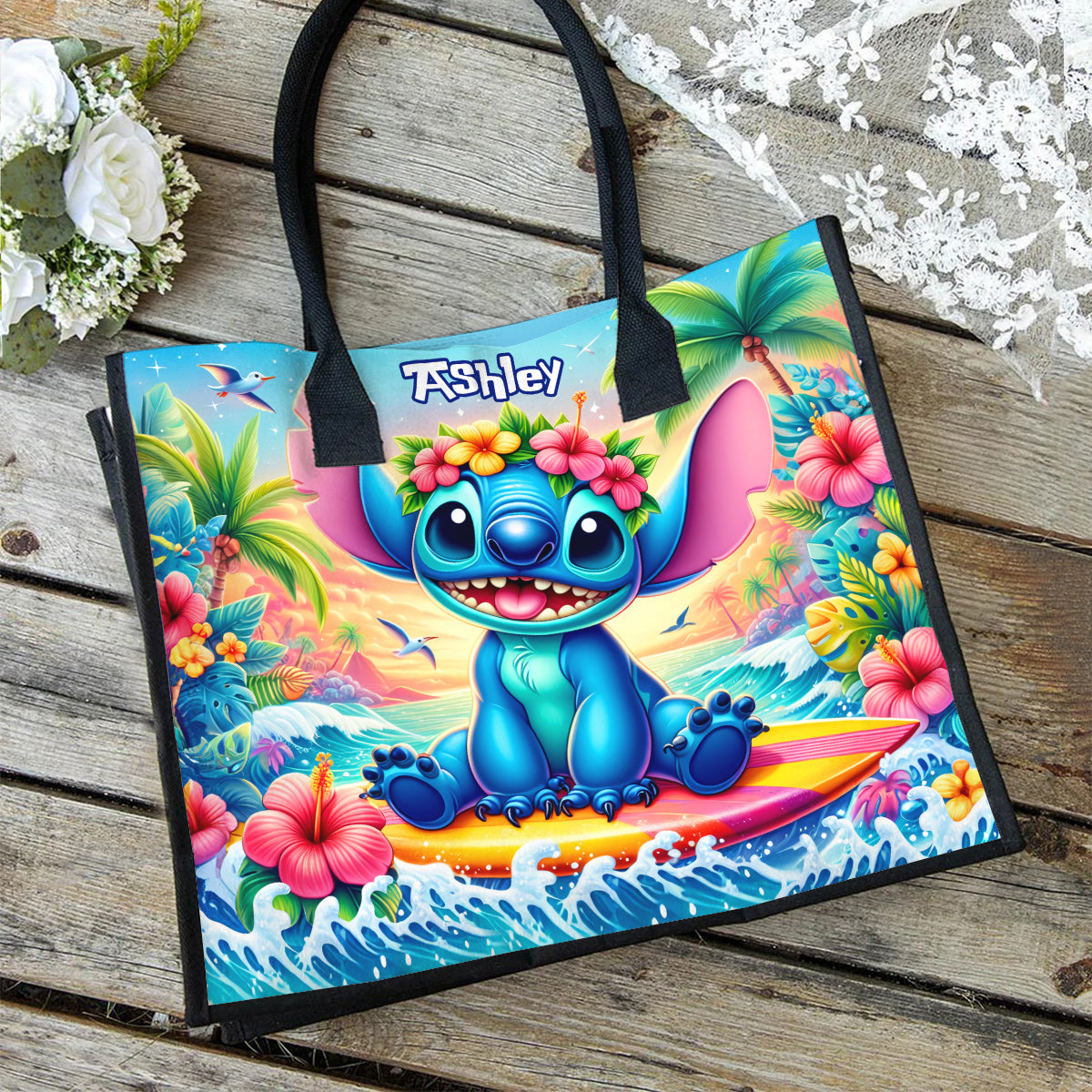 Ohana Summer - Personalized Ohana Canvas Tote Bag