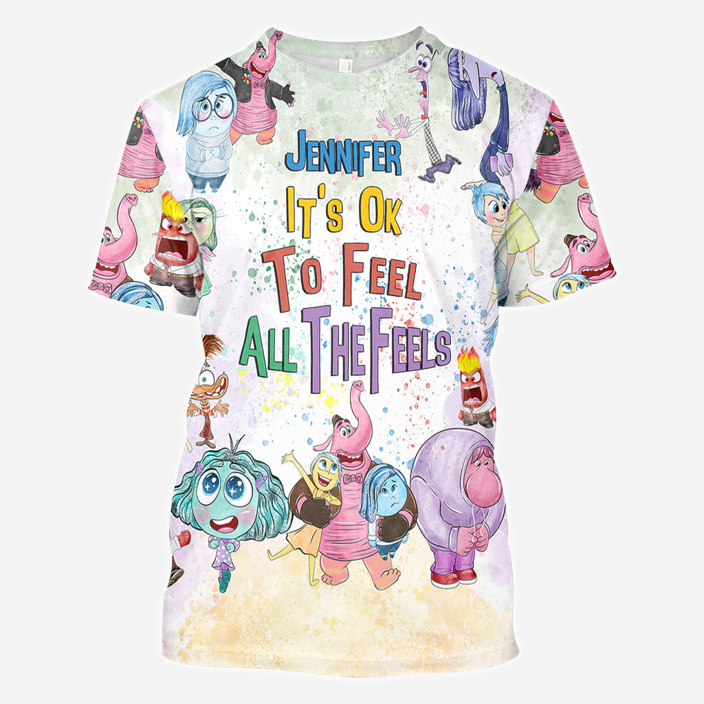 It's Ok To Feel All The Feels - Personalized All Over Shirt