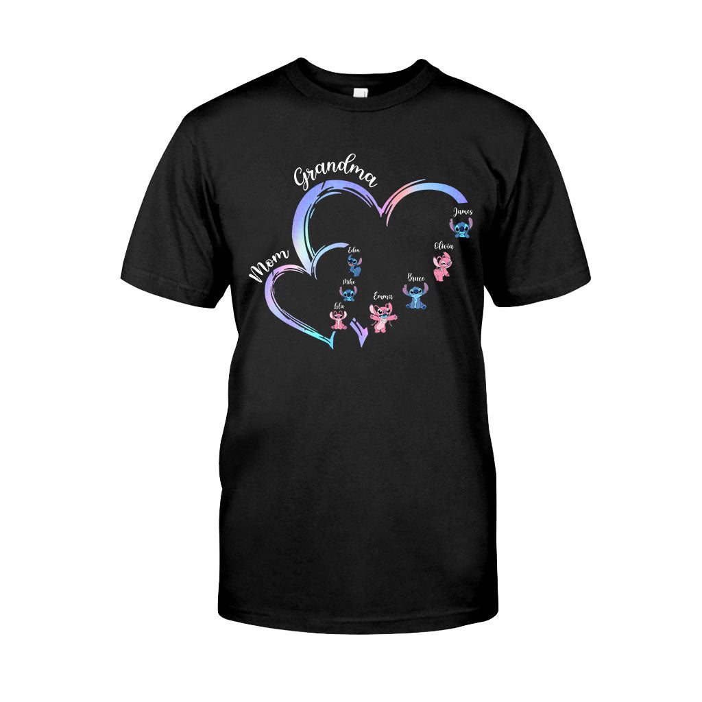 First Mom Now Grandma Alien Version - Personalized Ohana T-shirt And Hoodie
