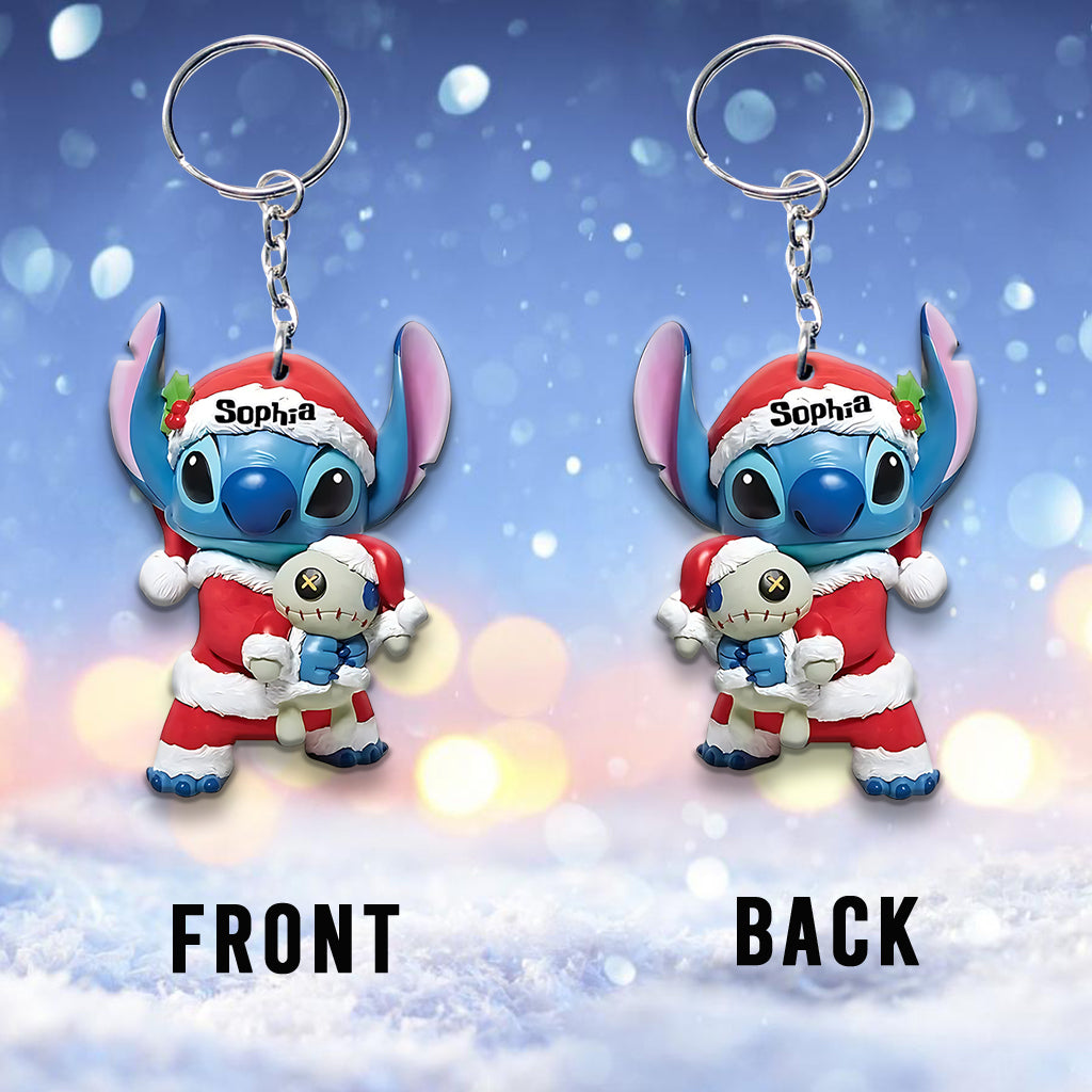 Merry Stitchmas - Personalized Ohana Keychain
