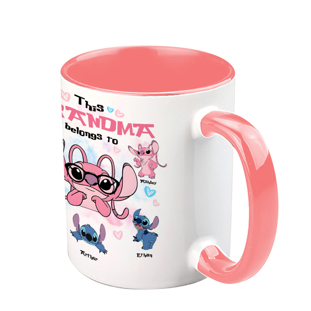 This Grandma Belongs To Custom Any Title - Personalized Mouse Accent Mug