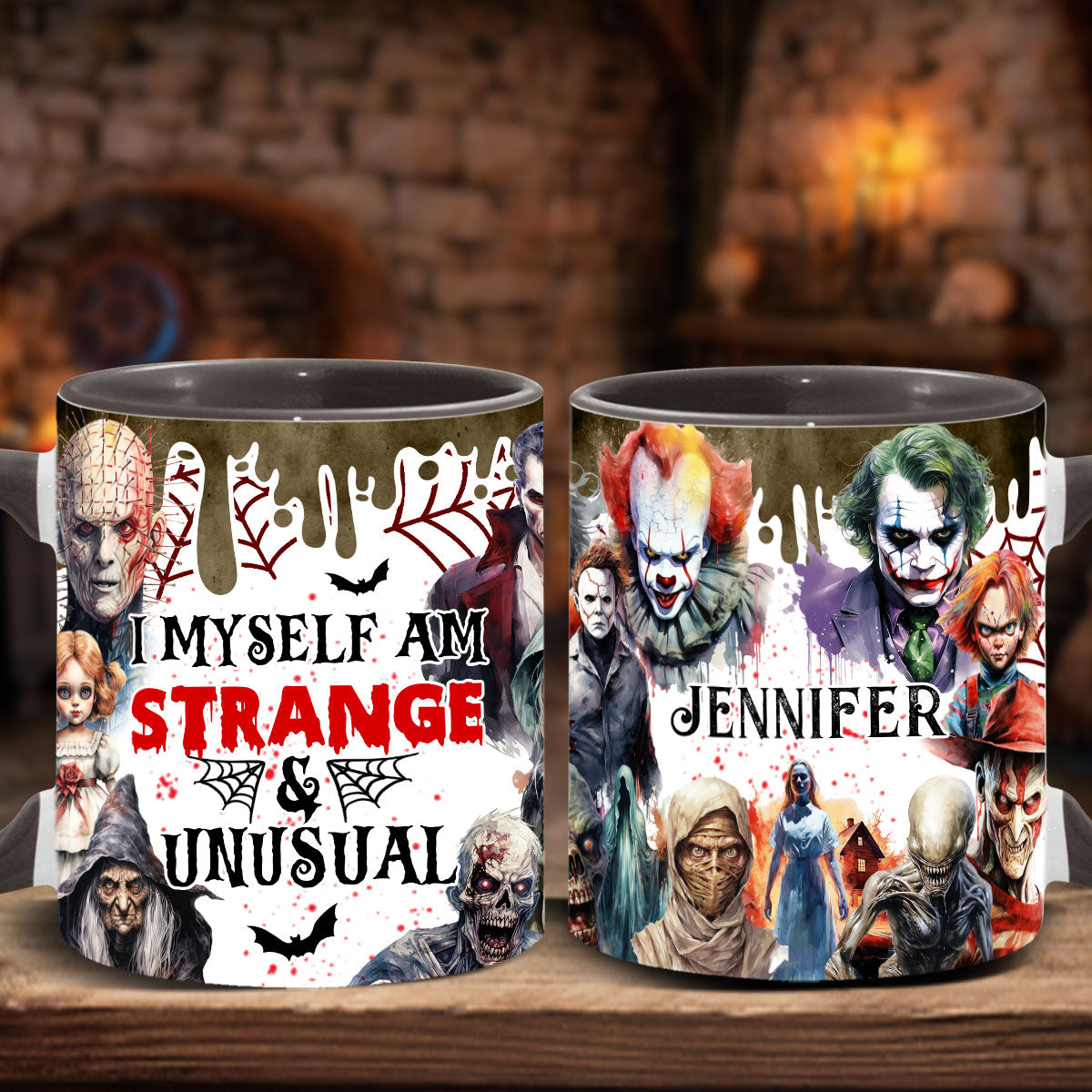 Myself Strange and Unusual - Personalized Accent Mug