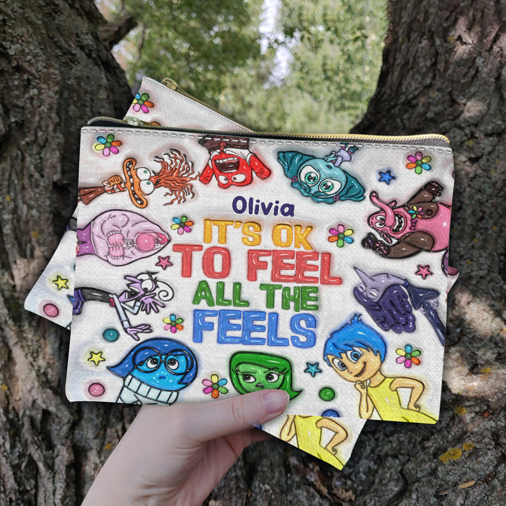 It's Ok To Feel All The Feels - Personalized Pouch