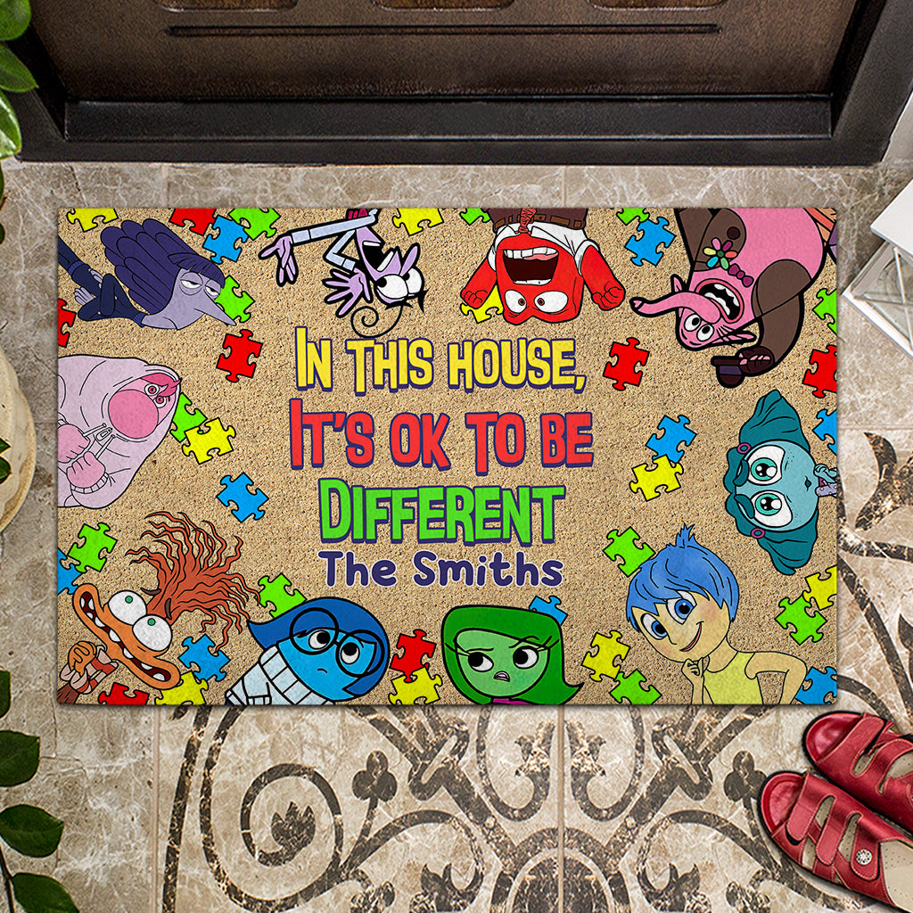 It's Ok To Be Different - Personalized Doormat