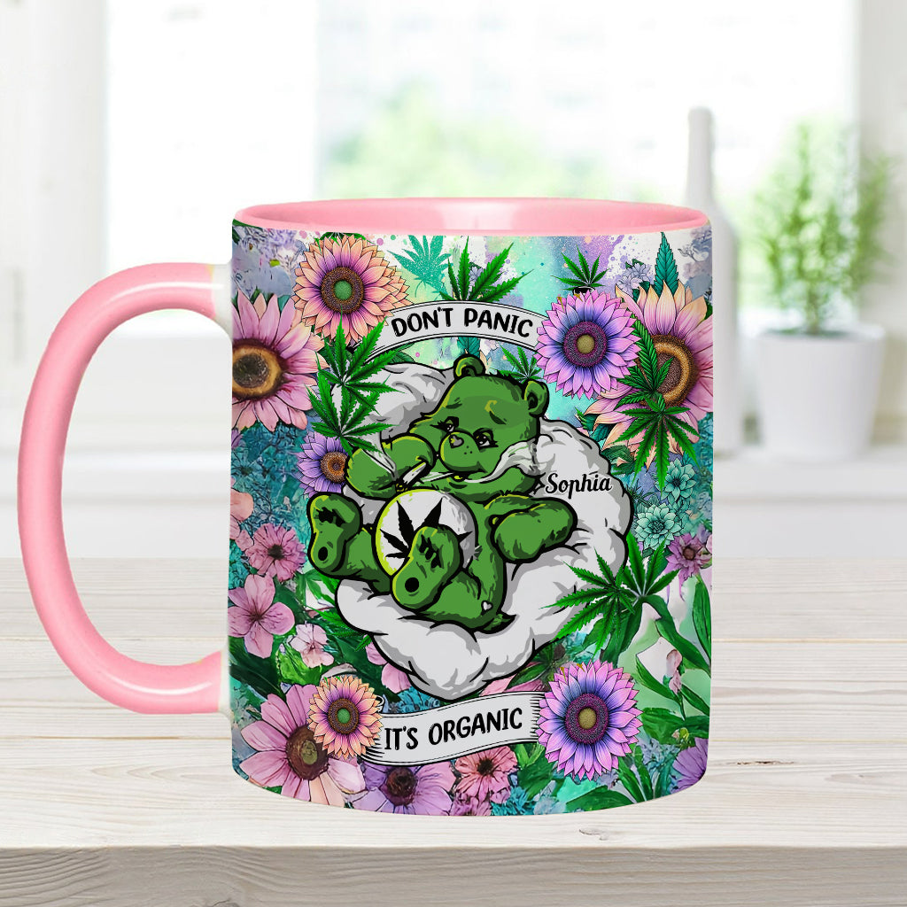 Don't Panic It's Organic - Personalized Weed Accent Mug