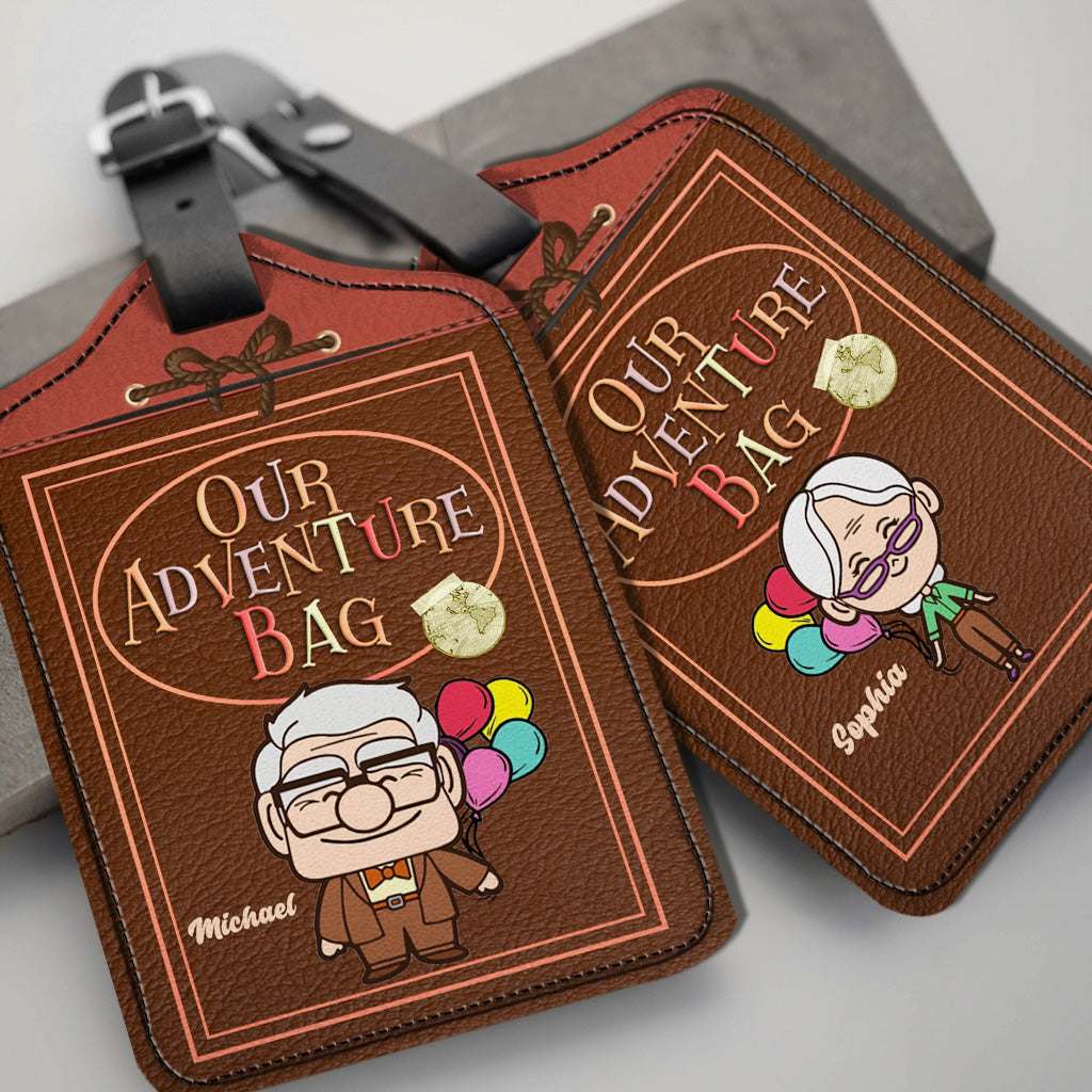Our Adventure Bag - Personalized Mouse Leather Luggage Tag