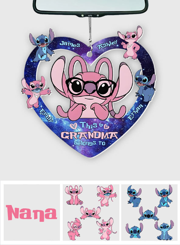 This Grandma Belongs To Custom Any Title - Personalized Ohana One-sided Car Ornament