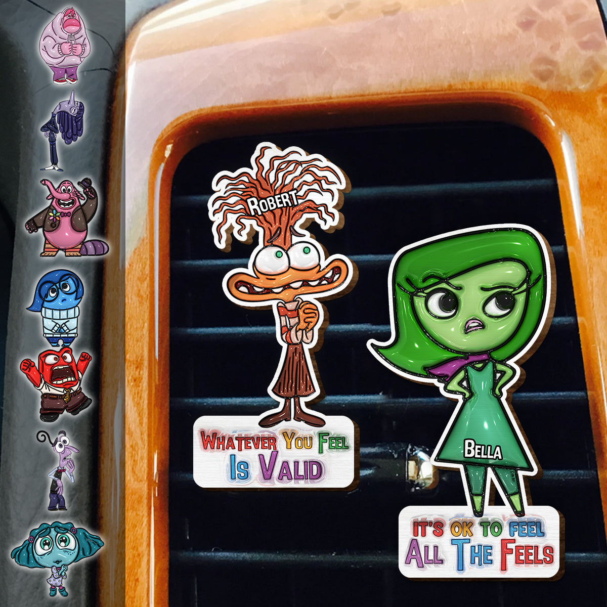 Whatever You Feel Is Valid - Personalized Shaped Car Visor Clip