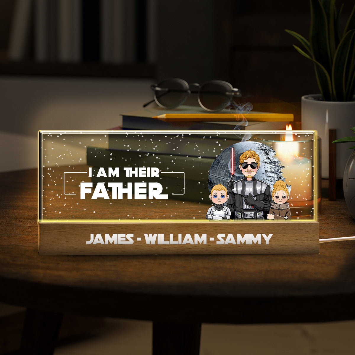 I Am Their Father - Personalized The Force Custom LED Night Light