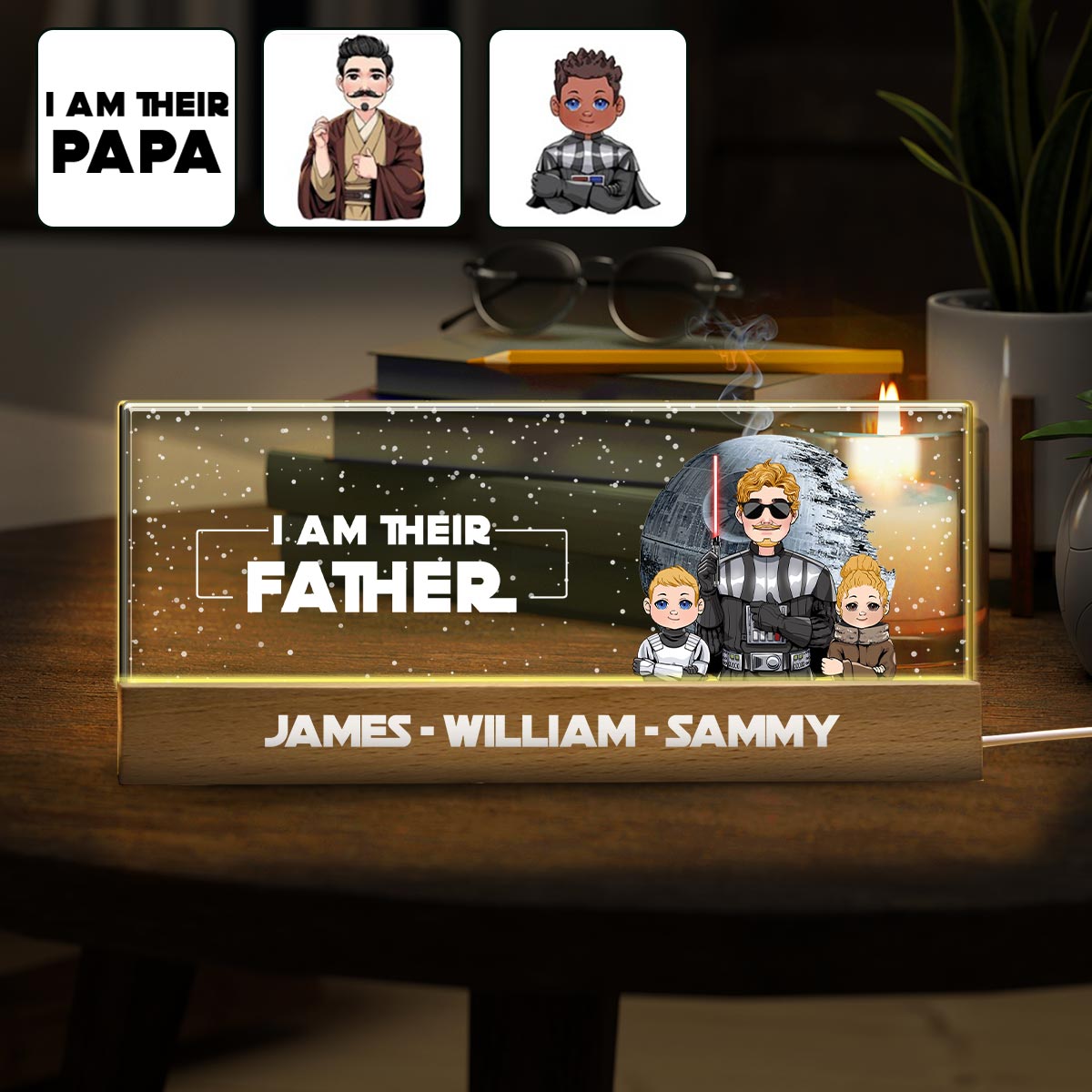 I Am Their Father - Personalized The Force Custom LED Night Light