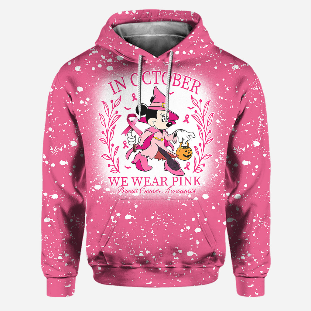 In October We Wear Pink - Personalized Breast Cancer Awareness Hoodie and Leggings