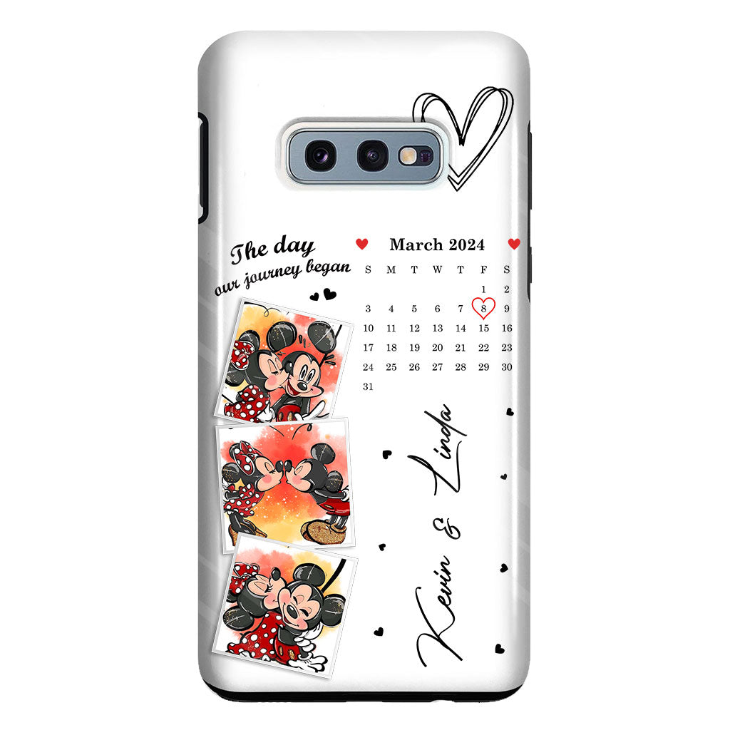 The Day Our Journey Began Mouse Ears Calendar Custom - Personalized Mouse Clear Phone Case