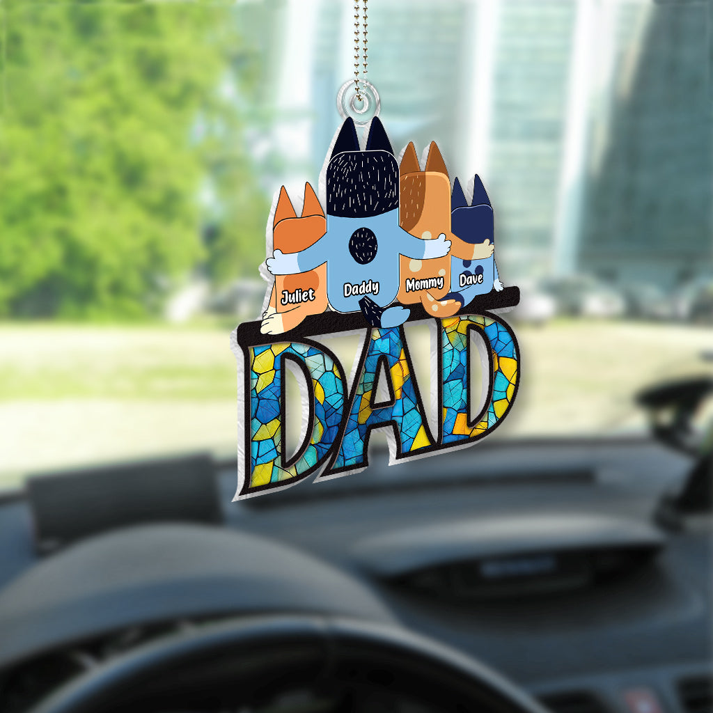 Cool Dad - Personalized Father Custom Shaped Car Ornament