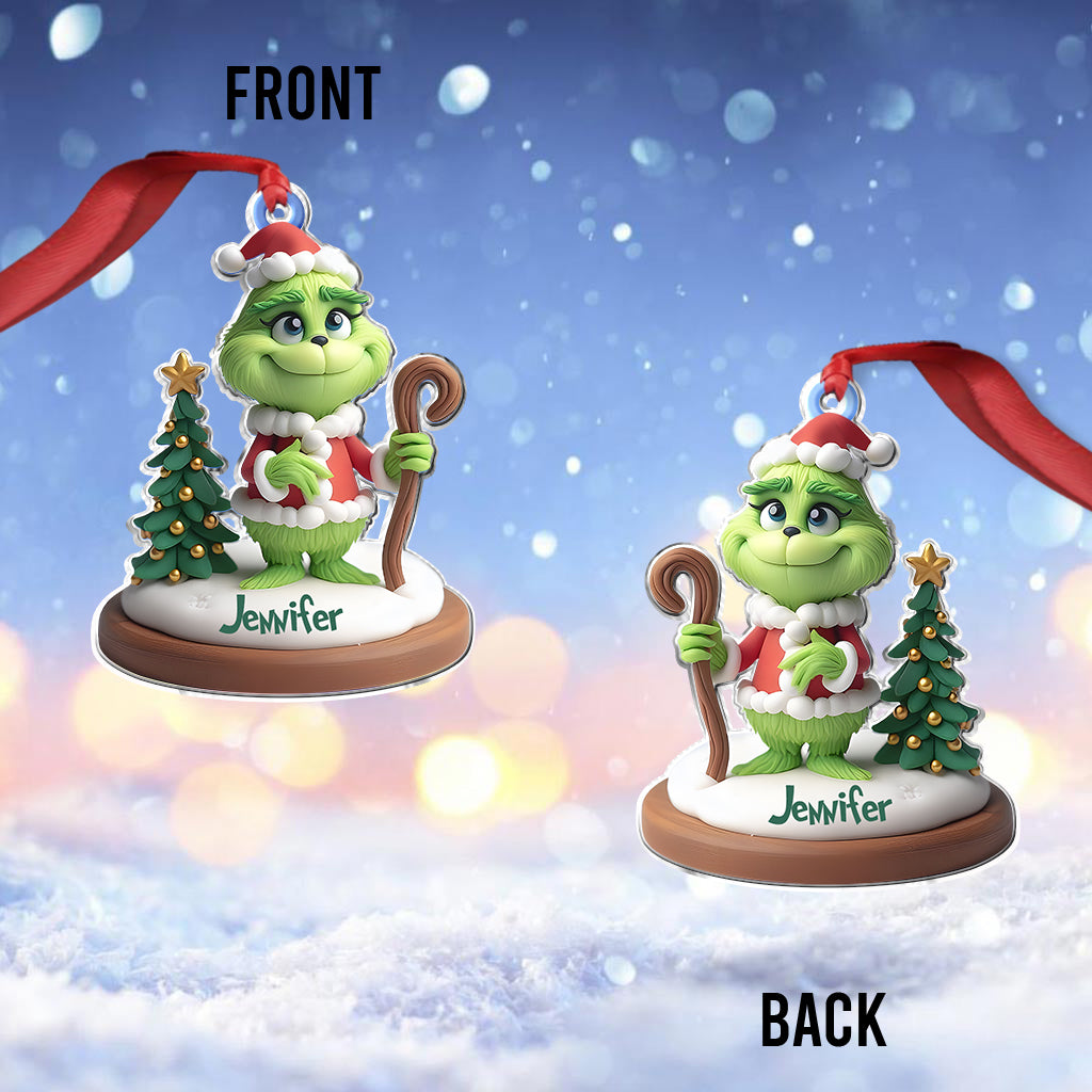 Merry Grinchmas - Personalized Stole Christmas Custom Shaped Ornament