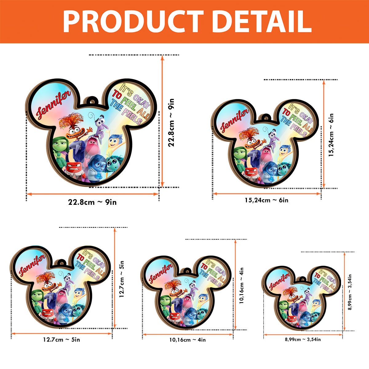 It's Okay To Feel All The Feels - Personalized 2 Layered Window Hanging Suncatcher