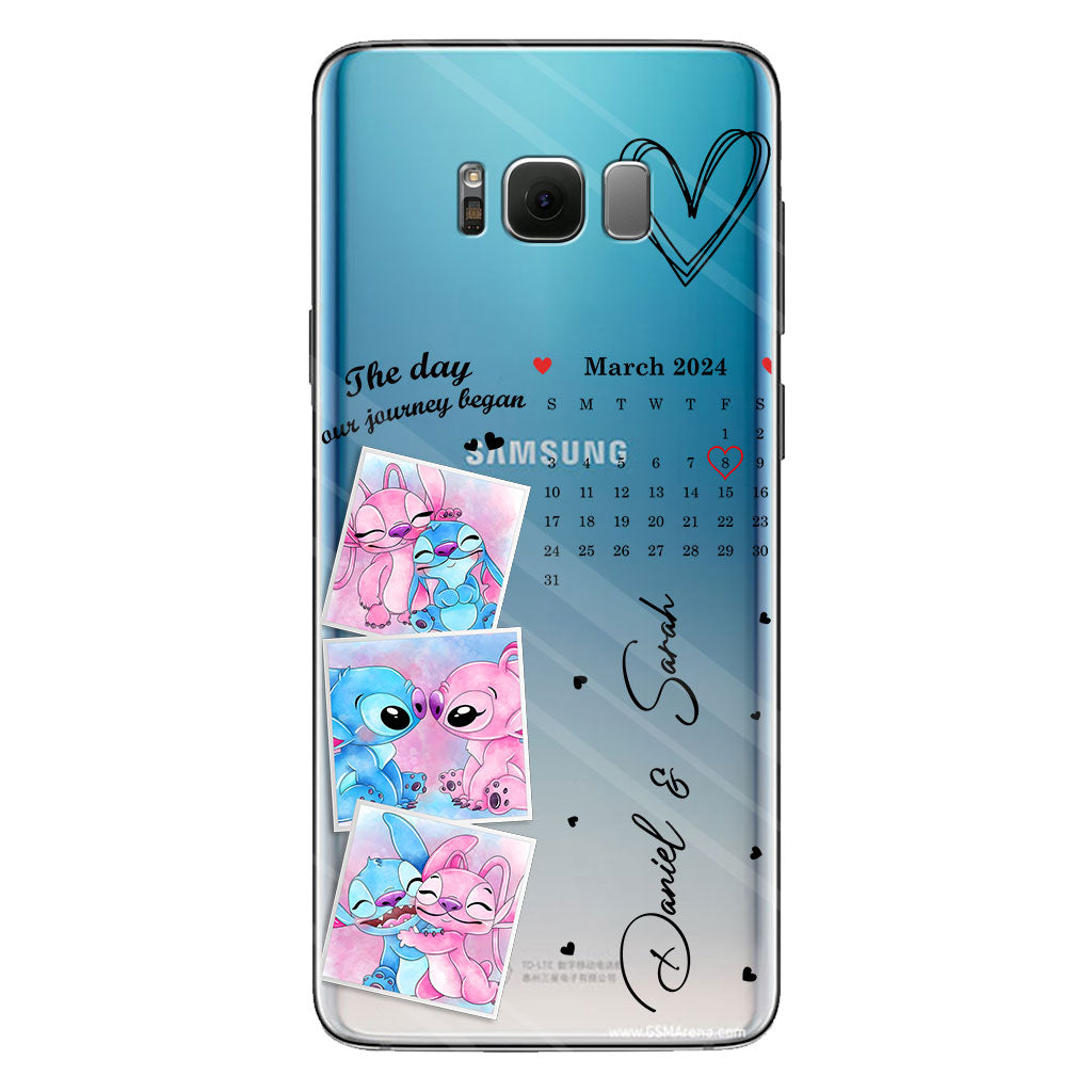 The Day Our Journey Began Ohana Calendar Custom - Personalized Ohana Clear Phone Case