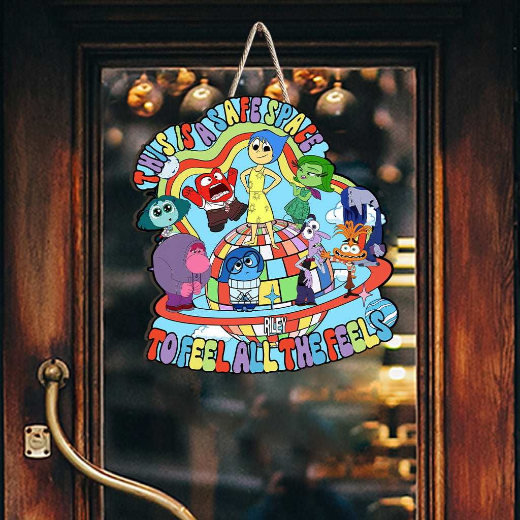 This Is A Safe Space To Feel All The Feels - Personalized Custom Shaped Wood Sign